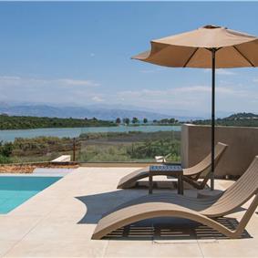  3 bedroom stone villa with pool & seaview, near Acharavi, sleeps 6